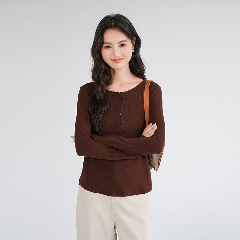 蓝若水大码女装磨毛高弹打底衫胖mm春季新款显瘦半开领内搭T恤,淘宝优惠券,粉丝福利购,淘宝优惠卷
