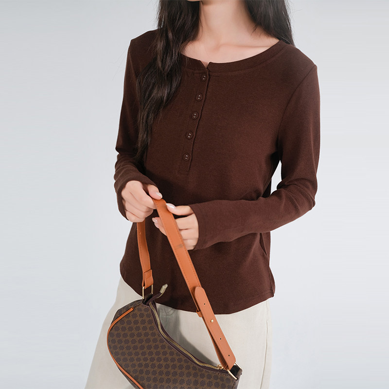 蓝若水大码女装磨毛高弹打底衫胖mm春季新款显瘦半开领内搭T恤,淘宝优惠券,粉丝福利购,淘宝优惠卷