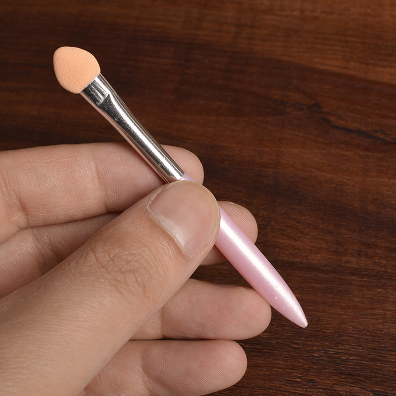 彩妆工具 海绵眼影棒 胶棉单头双色眼妆常备 眼影刷 6支装