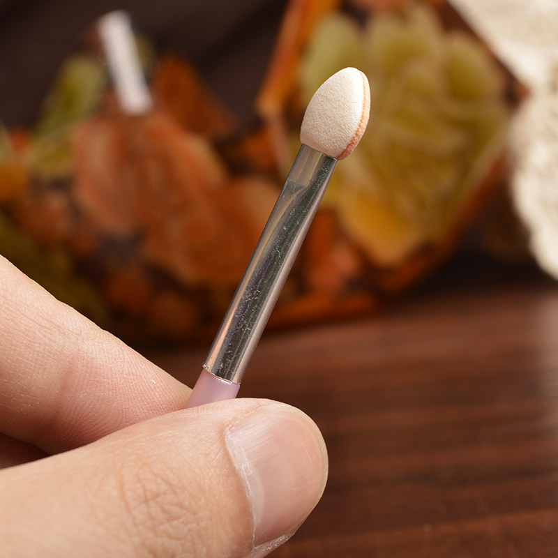 彩妆工具 海绵眼影棒 胶棉单头双色眼妆常备 眼影刷 6支装