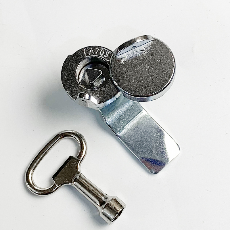 海坦MS705-3A转舍锁 三角一字圆柱锁 配电箱柜门锁 防水盖铅封锁 - 图2