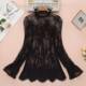 2026 Spring New Korean Style Lace Bottoming Shirt Women's Long Sleeve Autumn and Winter Women's interior Hollow Style Mesh Top