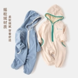 Детское бархатное удерживающее тепло боди для новорожденных, детская осенняя пижама, увеличенная толщина