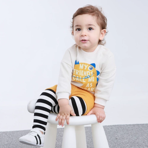 Детский осенний комплект, детские осенние штаны, толстовка, в западном стиле