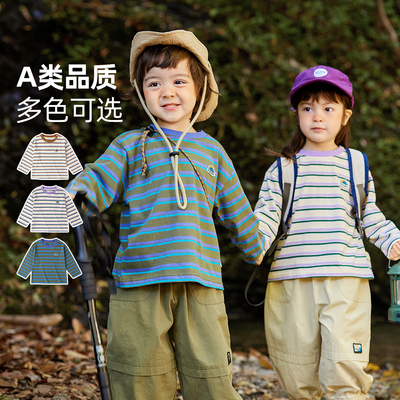 宝宝纯棉长袖T恤嘟嘟家男童新款秋季儿童上衣女童打底衫童装衣服