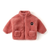 Детская коралловая бархатная куртка, детский пуховик, бархатный комбинезон для новорожденных, увеличенная толщина, детская одежда