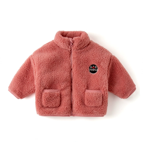 Детская коралловая бархатная куртка, детский пуховик, бархатный комбинезон для новорожденных, увеличенная толщина, детская одежда