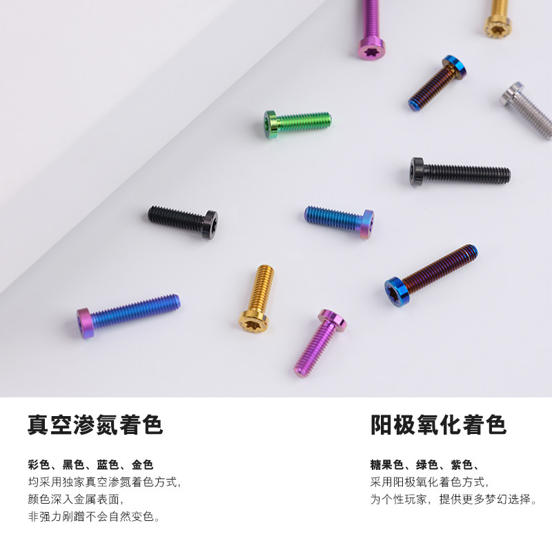 SPARTS斯坦 钛合金VESPA 碟盘螺丝套装 M6扁柱头SPRINT150/GTS300 - 图1