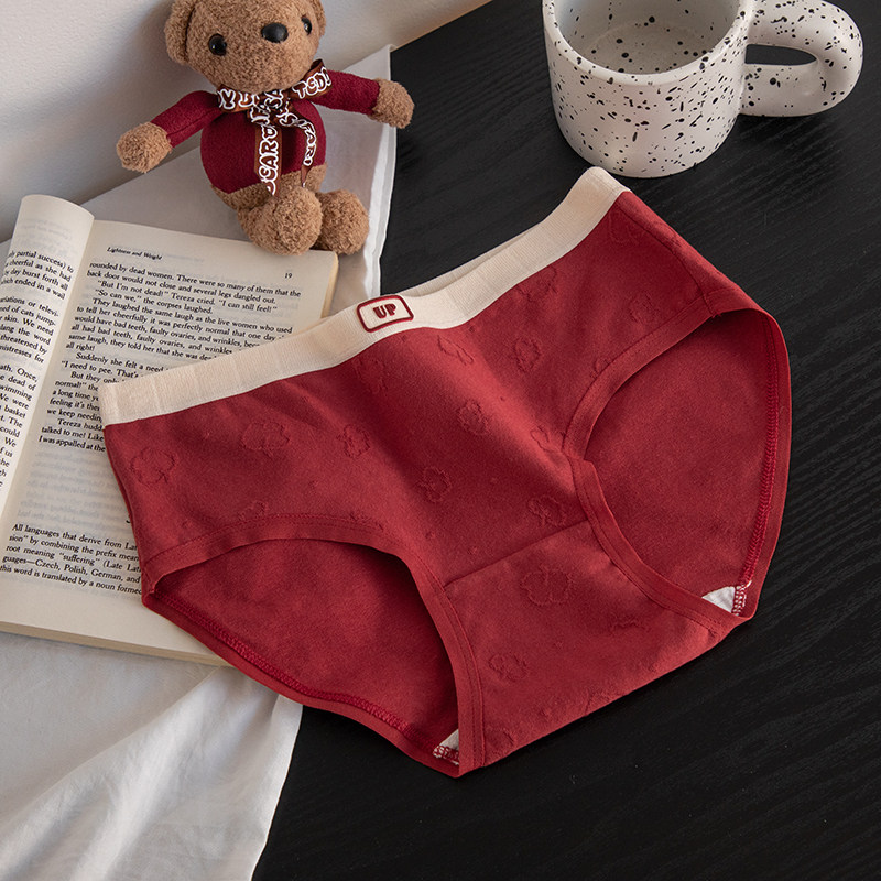 本命年红色内裤女纯棉7A抗菌全棉档马年新款少女中腰舒适三角裤头,淘宝优惠券,粉丝福利购,淘宝优惠卷