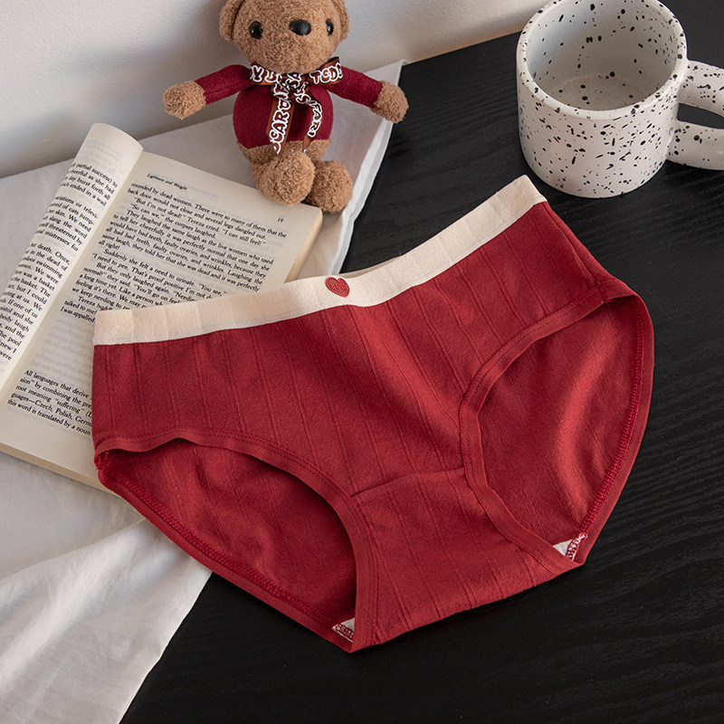 本命年红色内裤女纯棉7A抗菌全棉档马年新款少女中腰舒适三角裤头,淘宝优惠券,粉丝福利购,淘宝优惠卷