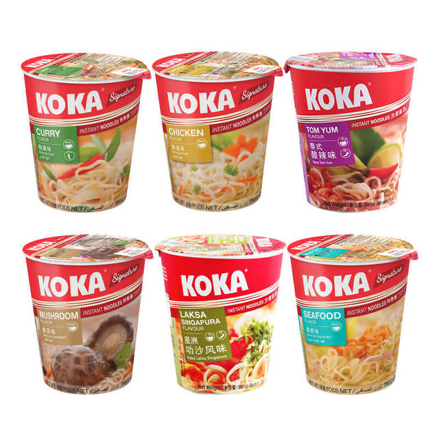 KOKA delicious instant noodles cup noodles imported from Singapore