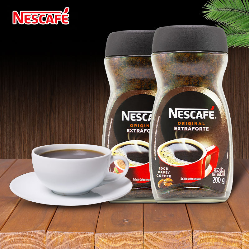 Nescafe Extraforte Coffee巴西进口雀巢醇品原味速溶黑咖啡200g-图2