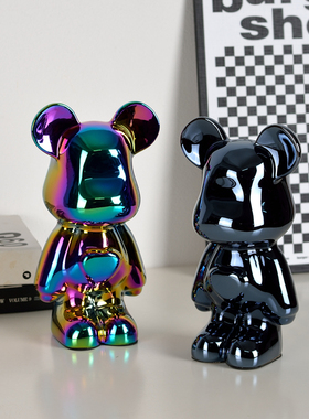 网红暴力熊存钱罐客厅家居电视柜玄关轻奢高档酒柜装饰品桌面摆件