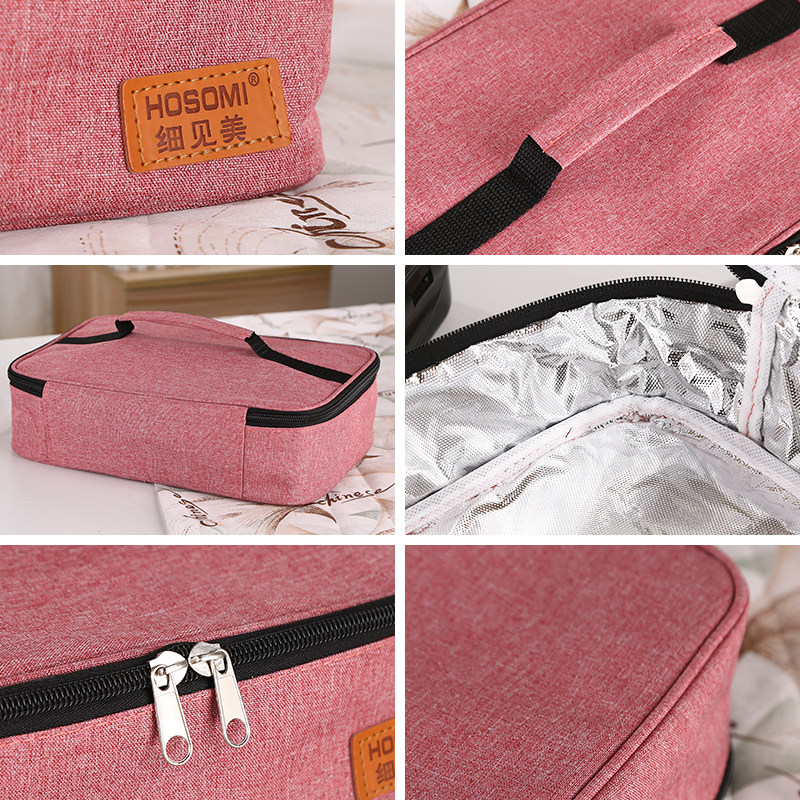 学生饭盒保温袋三层加厚餐盘便当包便携方形大号铝箔饭袋手提,淘宝优惠券,粉丝福利购,淘宝优惠卷