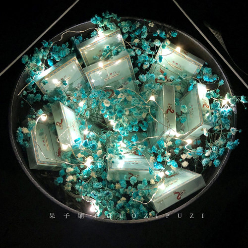 优质防水led灯ins礼品盒装饰彩灯闪灯星星灯纽扣小电池婚庆场景灯 - 图1