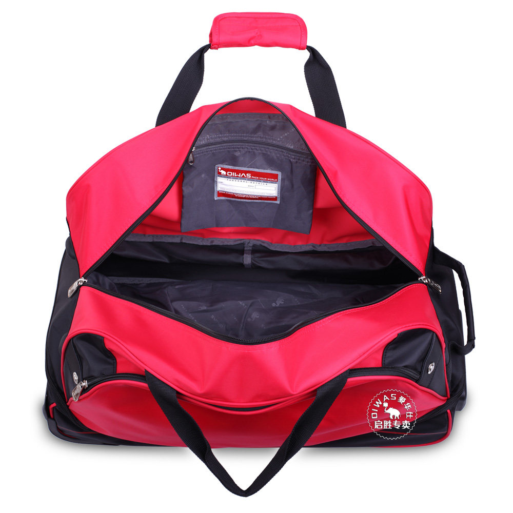 爱华仕男大容量女登机手提拉杆包 oiwas启胜旅行袋