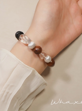 999足银天然异形手链水晶手串