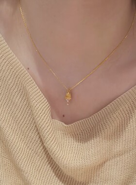 新款铃兰花项链女气质小众设计高级感锁骨链复古新中式