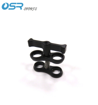 Diving back flying side hanging BCD aluminum alloy double holes butterfly clips Two holes Wave ball head holder clip R Photographic Water Rego