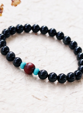 男女黑曜石原创设计小众手串手链