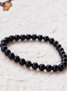 女黑碧玺天然原创设计细手链手串