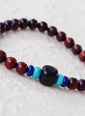 天然小叶紫檀手串本命年转运珠