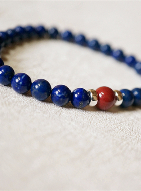 高级感原创设计天然青金石手串