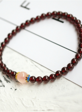 ins小众百搭石榴女一圈正品手链