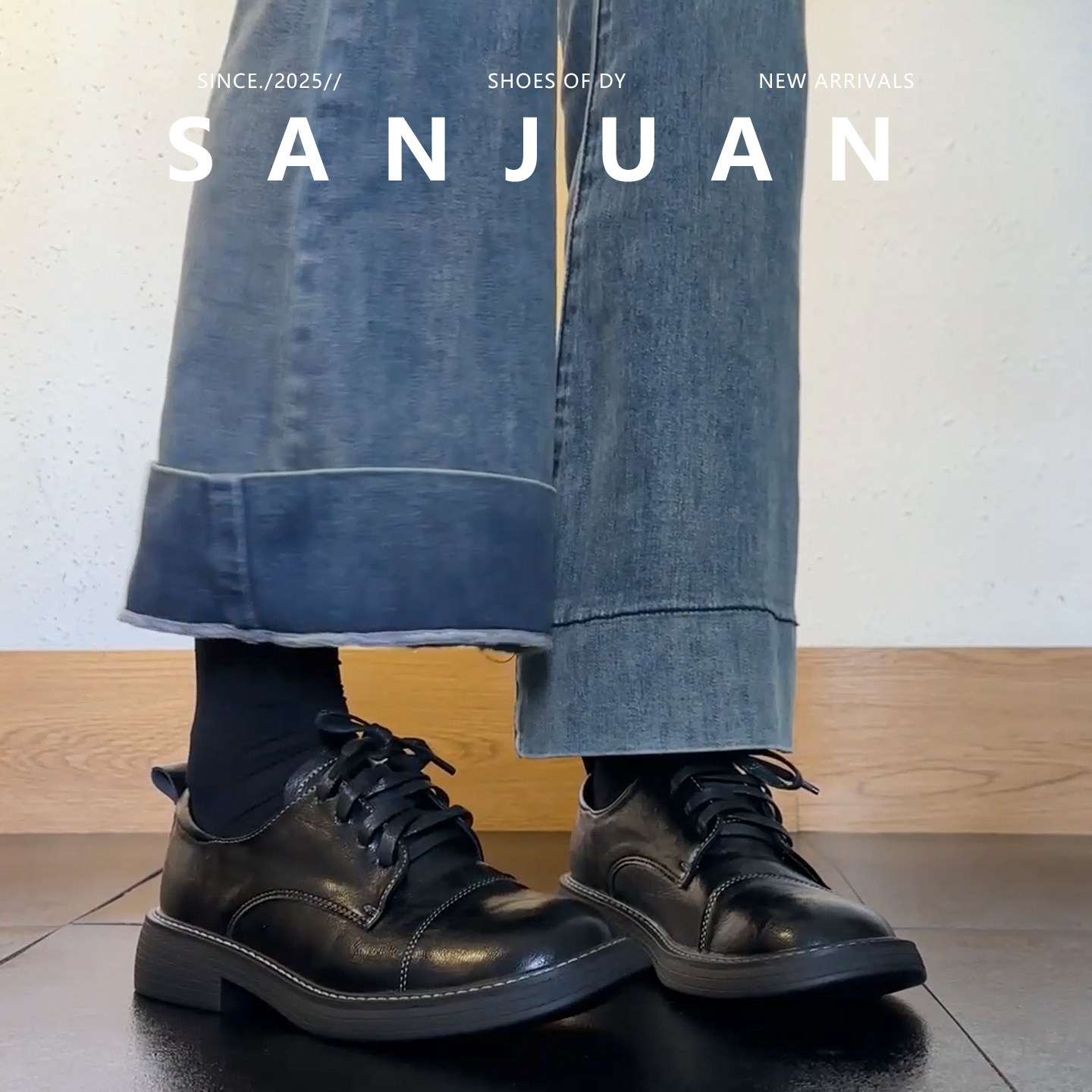 羊皮版sanjuan三卷厚底圆头小皮鞋女学院风深口单鞋2026春乐福鞋,淘宝优惠券,粉丝福利购,淘宝优惠卷