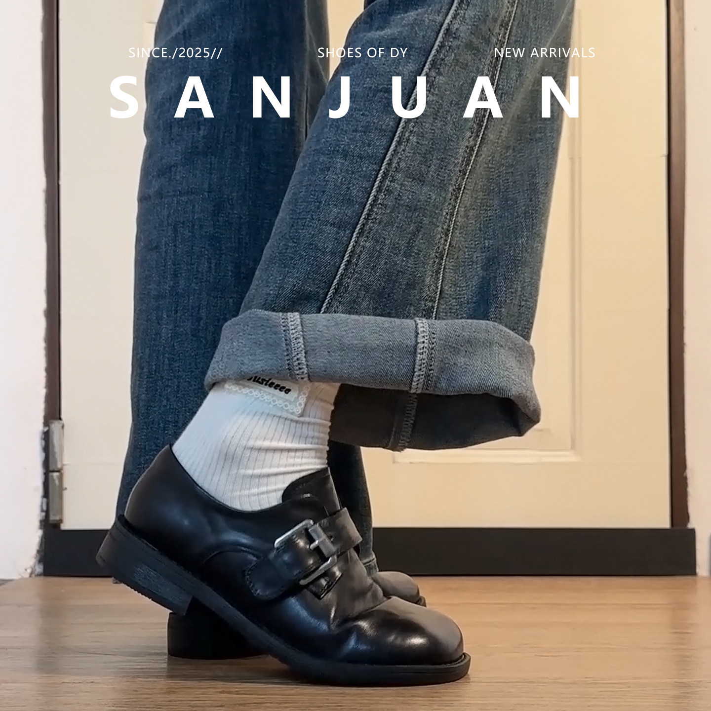 羊皮版sanjuan三卷学院头厚底大圆头小皮鞋女通勤百搭复古乐福鞋,淘宝优惠券,粉丝福利购,淘宝优惠卷