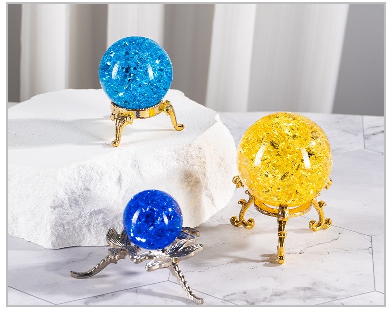 彩色水晶球冰裂球 实心玻璃球 假山喷泉鱼缸流水盆景工艺品摆件,淘宝优惠券,粉丝福利购,淘宝优惠卷