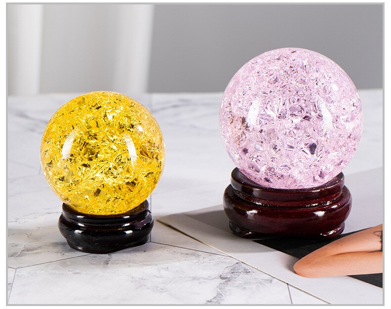 彩色水晶球冰裂球 实心玻璃球 假山喷泉鱼缸流水盆景工艺品摆件,淘宝优惠券,粉丝福利购,淘宝优惠卷