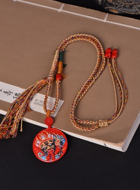 天然正品红砂新款扎基拉姆原创设计款毛衣链吊坠上新DIY