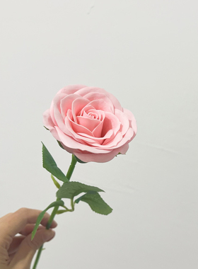 永生玫瑰皂花结婚婚庆装饰客厅餐桌摆放花卉仿真单支玫瑰花束