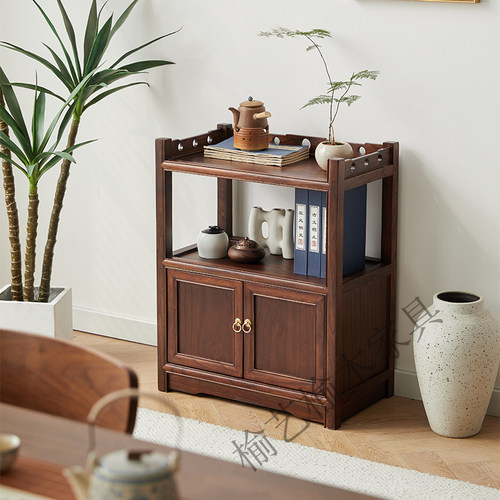 实木茶水柜储物柜中式茶台茶水架边柜侧柜家用餐边柜客厅小置物柜 - 图2