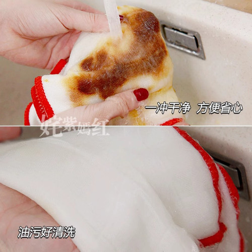 去污易清洗|美国CLEANELF竹纤维洗碗布家用清洁抹布巾6条装 - 图1