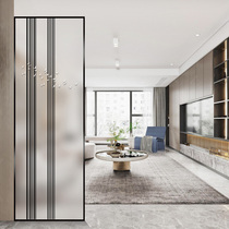 Modern minimalist art Glass screen partition Hyun Guan Background Wall Living Room Entrance Dry Wet Area Light Lavish Frosted Craftsmanship