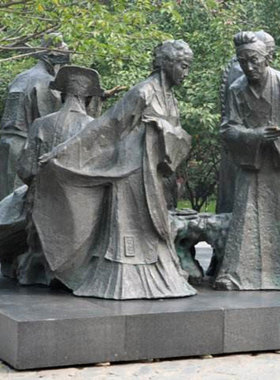 关汉卿雕塑定制白朴马人物像雕像