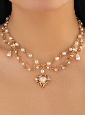 欧美跨境饰品简约气质仿珍珠串珠