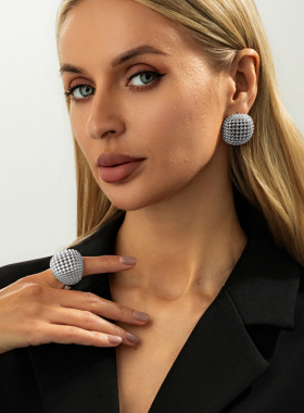 欧美跨境冷淡ins镂空方形豆豆拼