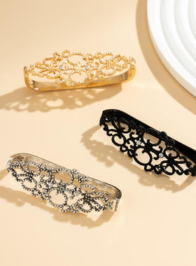 欧美跨境饰品暗黑哥特式镂空花边手镯bracelet复古优雅蕾丝花手饰