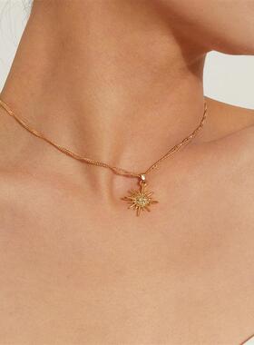 欧美跨境饰品新款太阳造型颈链