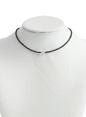 欧美跨境饰品短款颈链玻璃手工