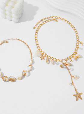 欧美跨境饰品夏季ins沙滩海星