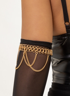 沙滩度假民族风松石树叶流苏臂镯