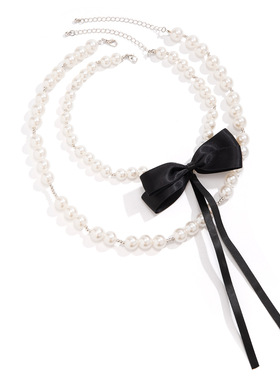 欧美风复古串珠necklace气质仿珍