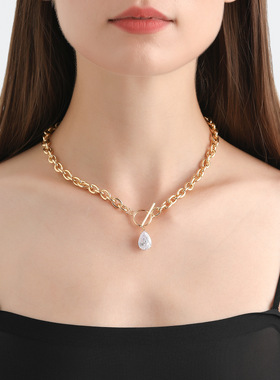 欧美跨境饰品冷淡风气质金属铝链