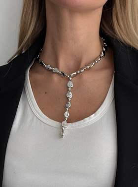 欧美跨境不规则巴洛克Y形流苏锁