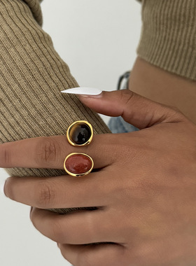 欧美跨境甜酷不对称几何开口手饰