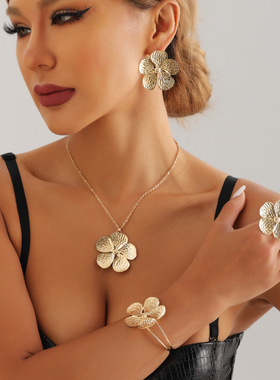 欧美跨境饰品简约单层细链夸张